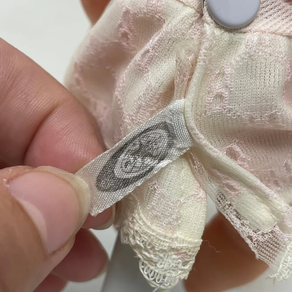 Playmates Vintage Baby Doll Pink Lace Dress Strawberry Blonde Hair